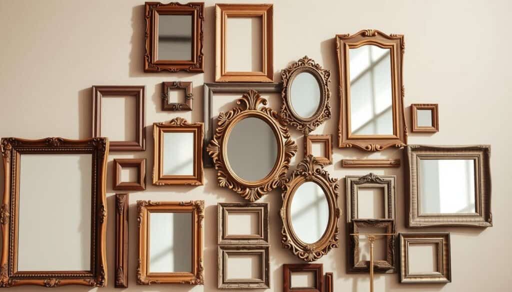 wooden frames and mirrors