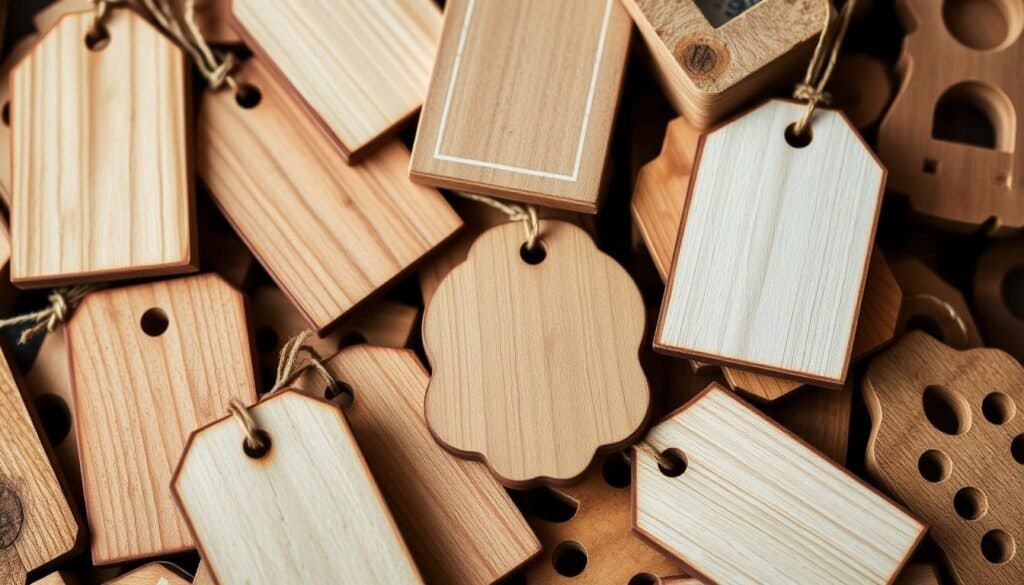 wooden gift tags