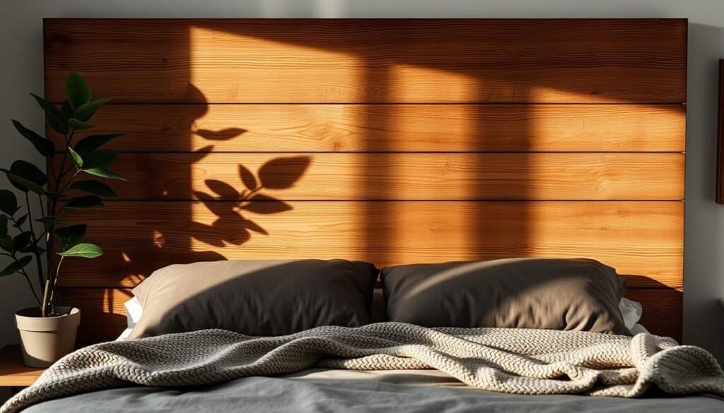 wooden headboard bedroom décor