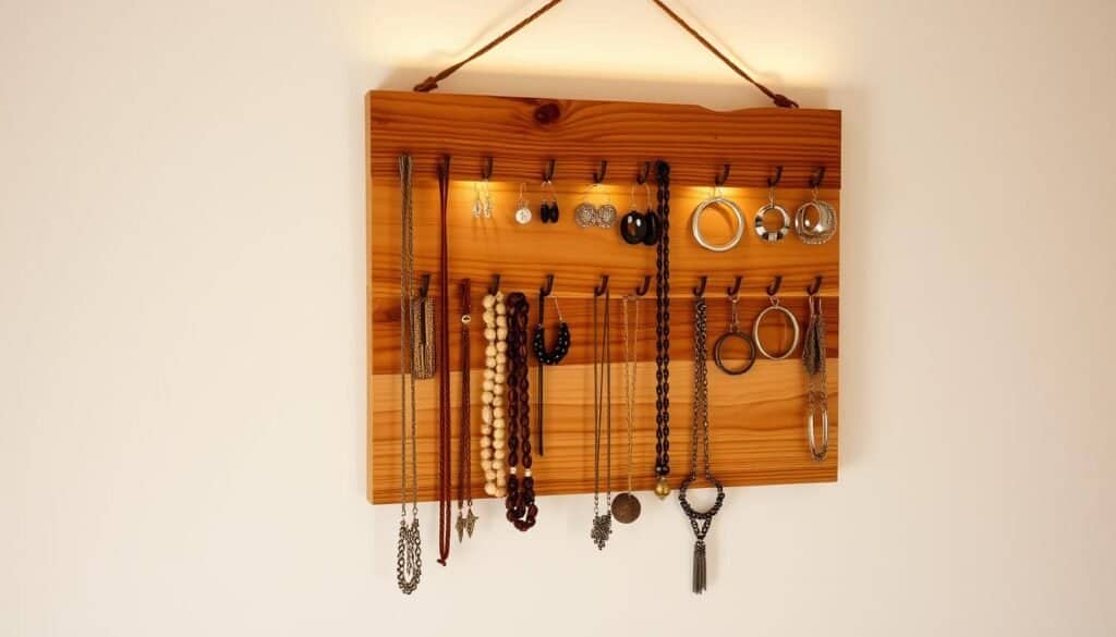 wooden jewelry organizer