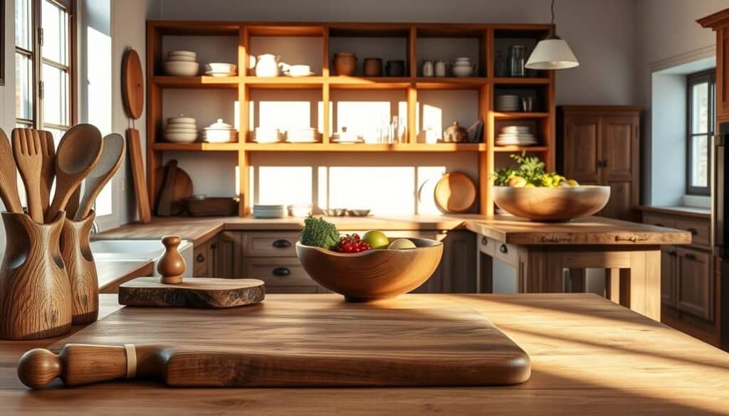 wooden kitchen elements