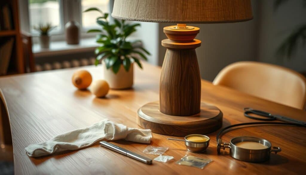 wooden lamp maintenance