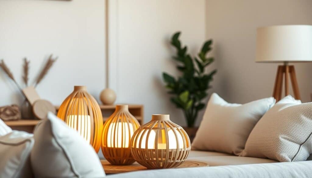 wooden lamps