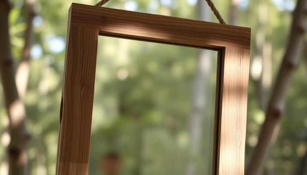 wooden mirror frame