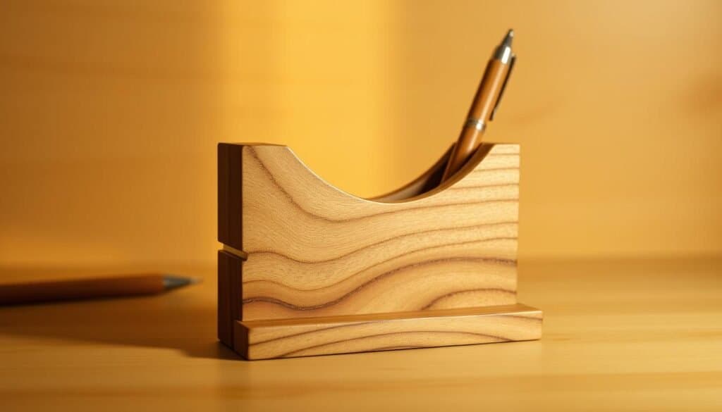 wooden pen holder design