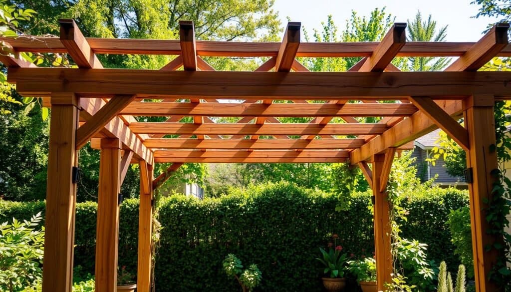 wooden pergola