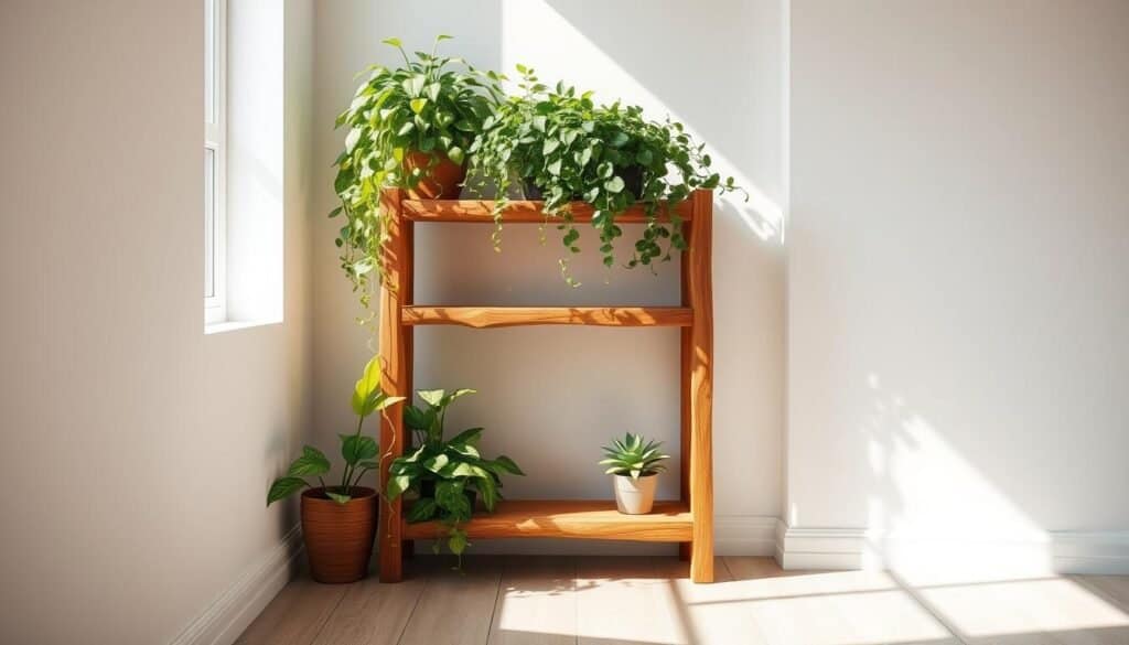 wooden plant stands