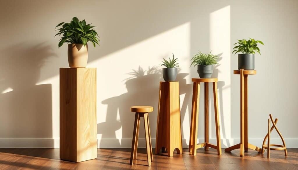 wooden plant stands