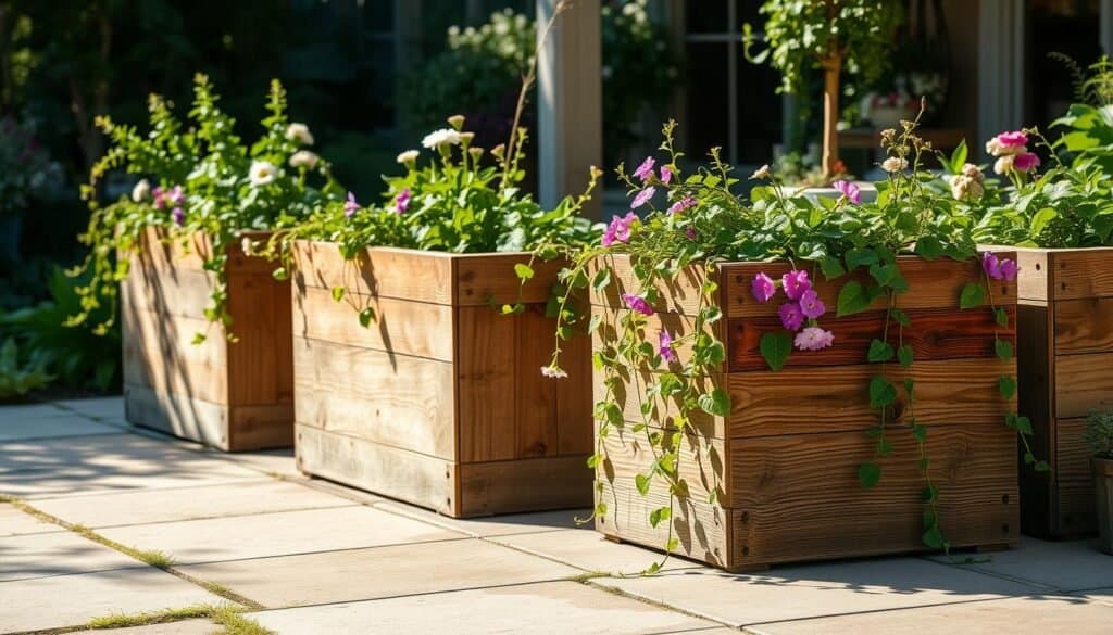 wooden planters