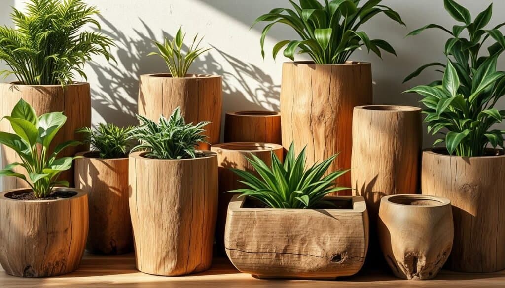 wooden planters