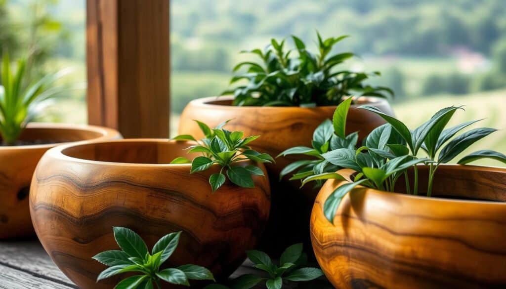 wooden planters