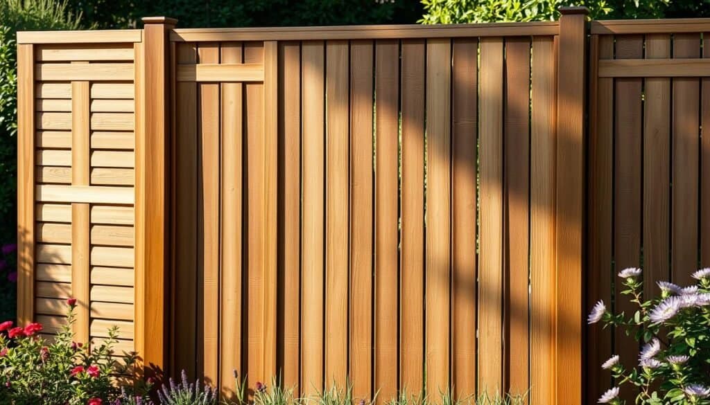 wooden privacy screen