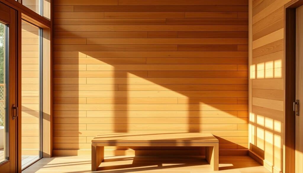 wooden slat wall interiors