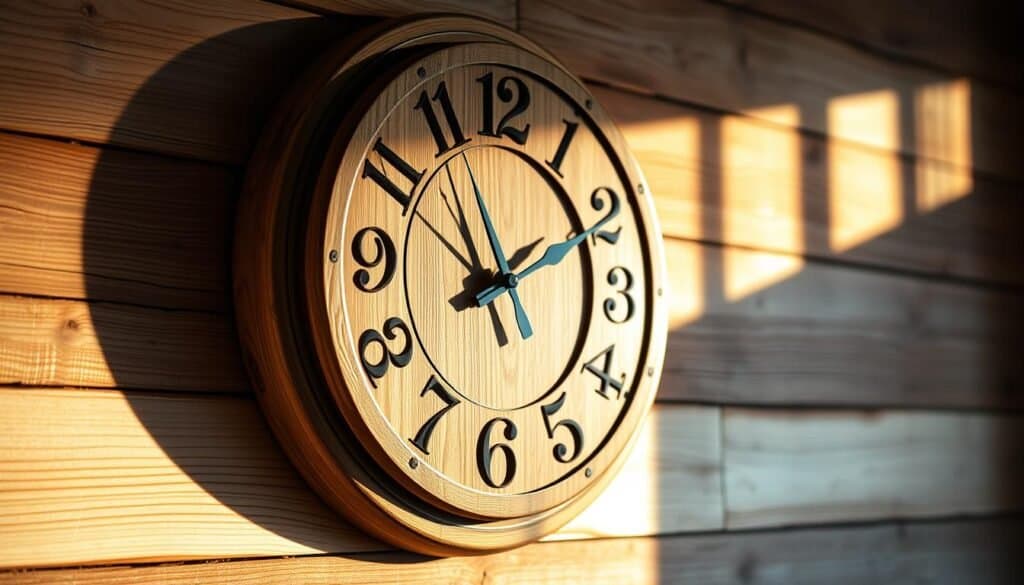 wooden wall clock