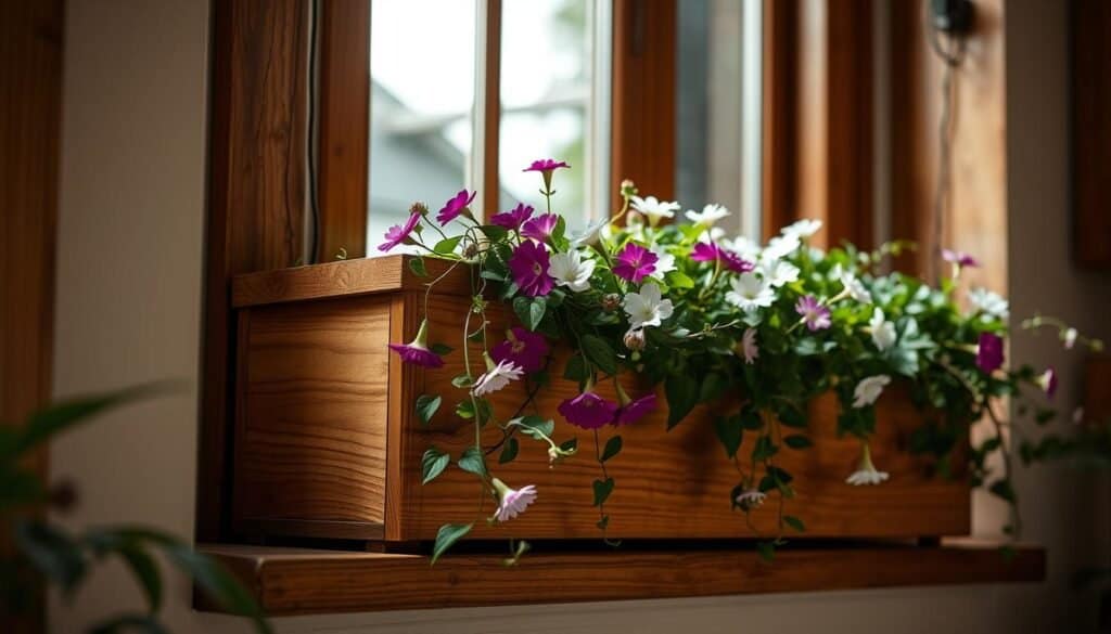 wooden window box