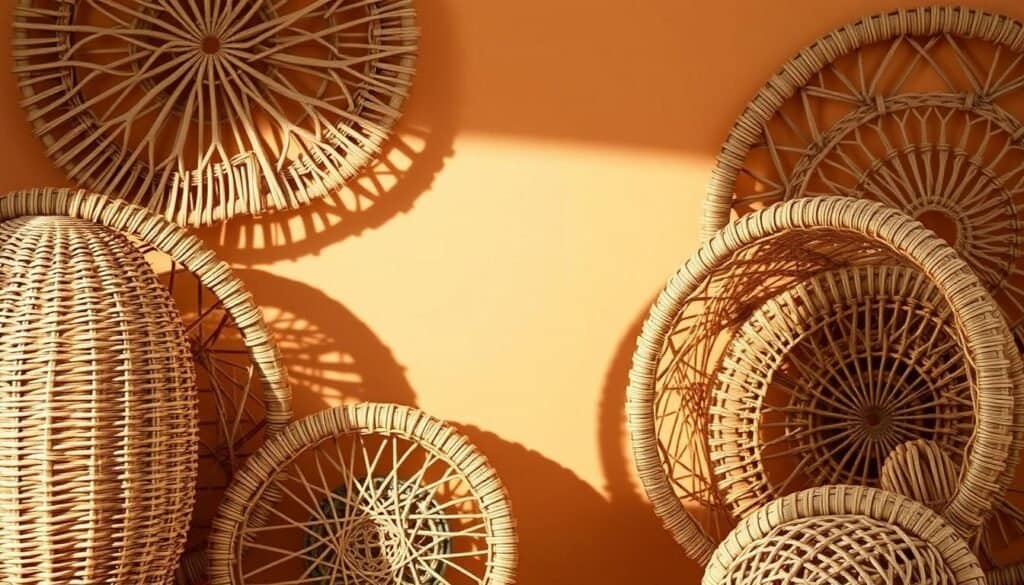 woven rattan decor