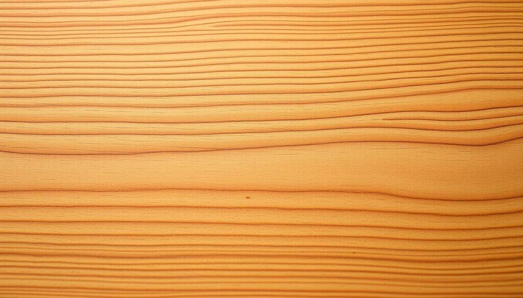 A detailed, high-resolution image of a wood grain pattern with a warm, natural aesthetic. The grain is prominently featured, with a mix of light and dark tones creating a visually interesting and textured surface. The lighting is soft and diffused, highlighting the depth and complexity of the wood. The focus is clear and sharp, with a slight depth of field to create a sense of depth and dimension. The overall composition is balanced and harmonious, showcasing the beauty and versatility of this natural material.