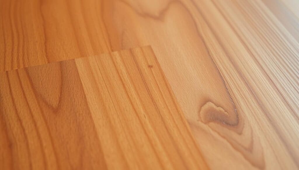 a detailed, high-resolution photograph of a well-maintained wooden surface, featuring a closeup view of the wood grain and texture. the image showcases a warm, natural lighting that accentuates the rich, earthy tones and subtle variations in the wood. the surface is clean, with a subtle sheen and a smooth, even finish, indicating proper care and conditioning. the composition places the wood texture in sharp focus, filling the frame and allowing the viewer to appreciate the intricate patterns and subtle imperfections that give the material its unique character. the overall mood is one of rustic elegance and craftsmanship.