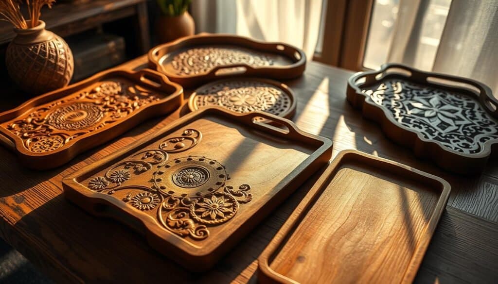 decorative wood trays
