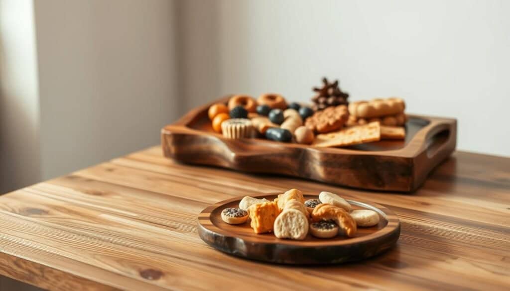 handmade wooden serving trays