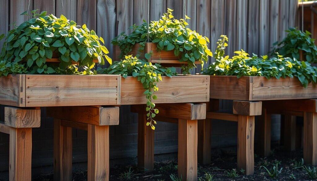 wooden garden boxes