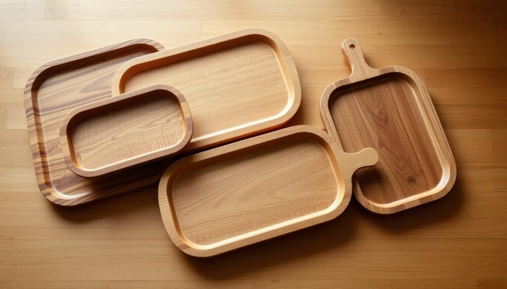wooden serving trays