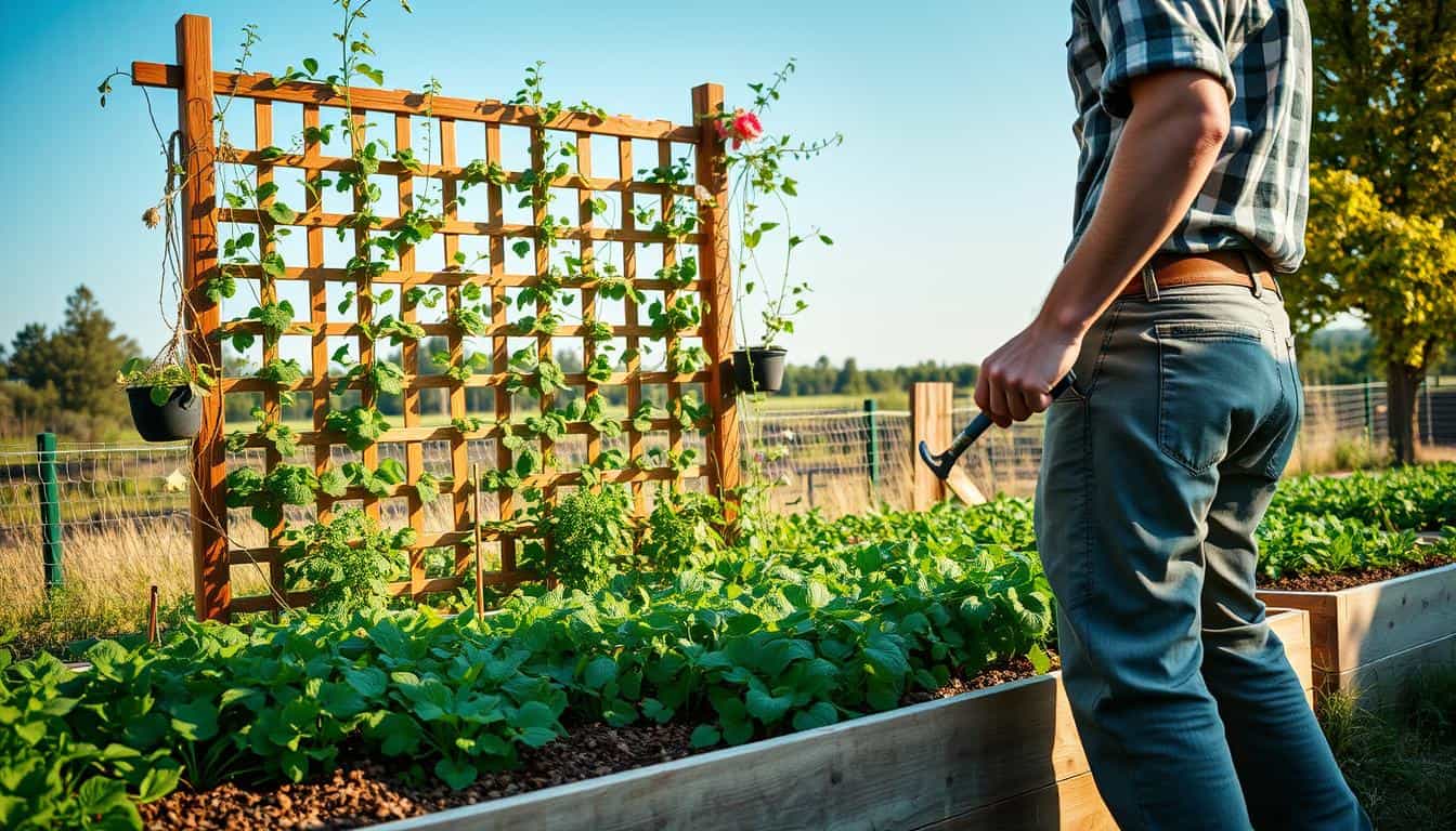 How to Add a Trellis to a Raised Bed Garden to Double Your Growing Space