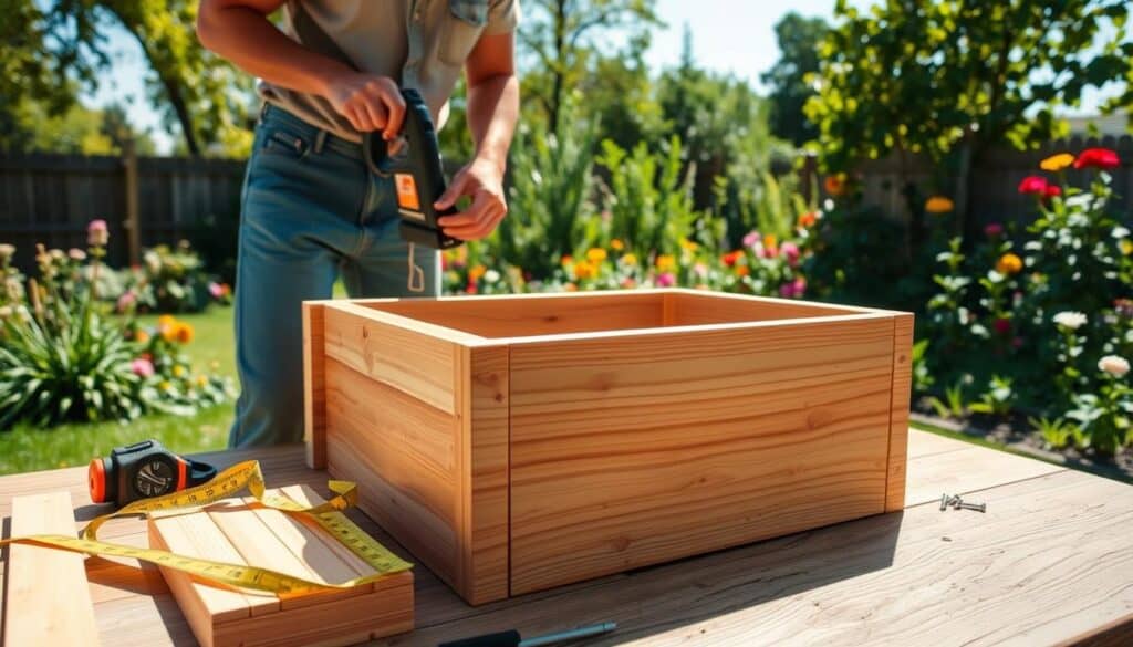 How to Build a Raised Planter Box from Cedar Boards in One Afternoon