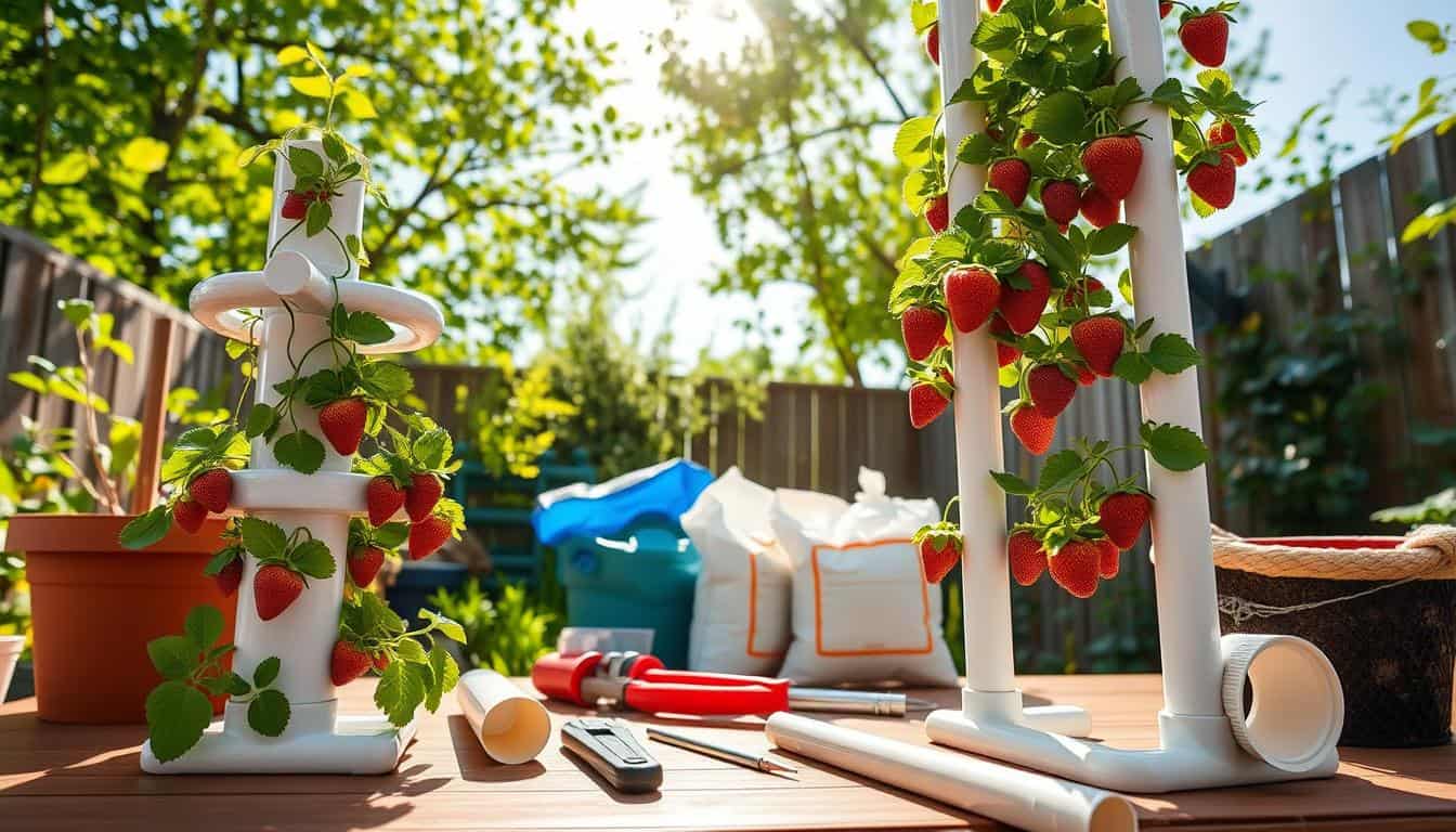 How to Build a Strawberry Tower Planter from PVC Pipe for Under $15