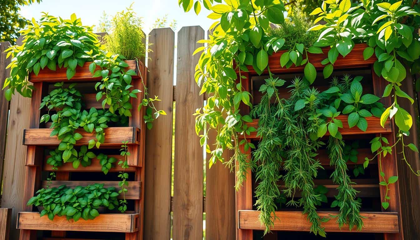 How to Create a Vertical Herb Garden on a Fence Using Wood Pallets