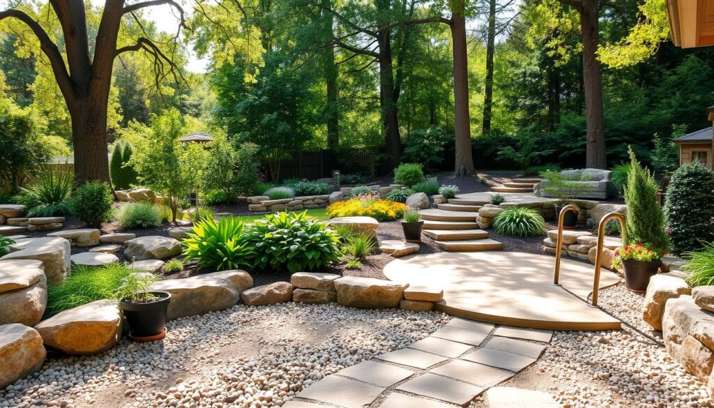 stone in garden ideas